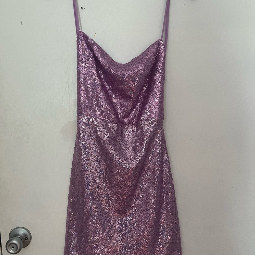 Lucy in the Sky Sparkling Lavender Mini Dress